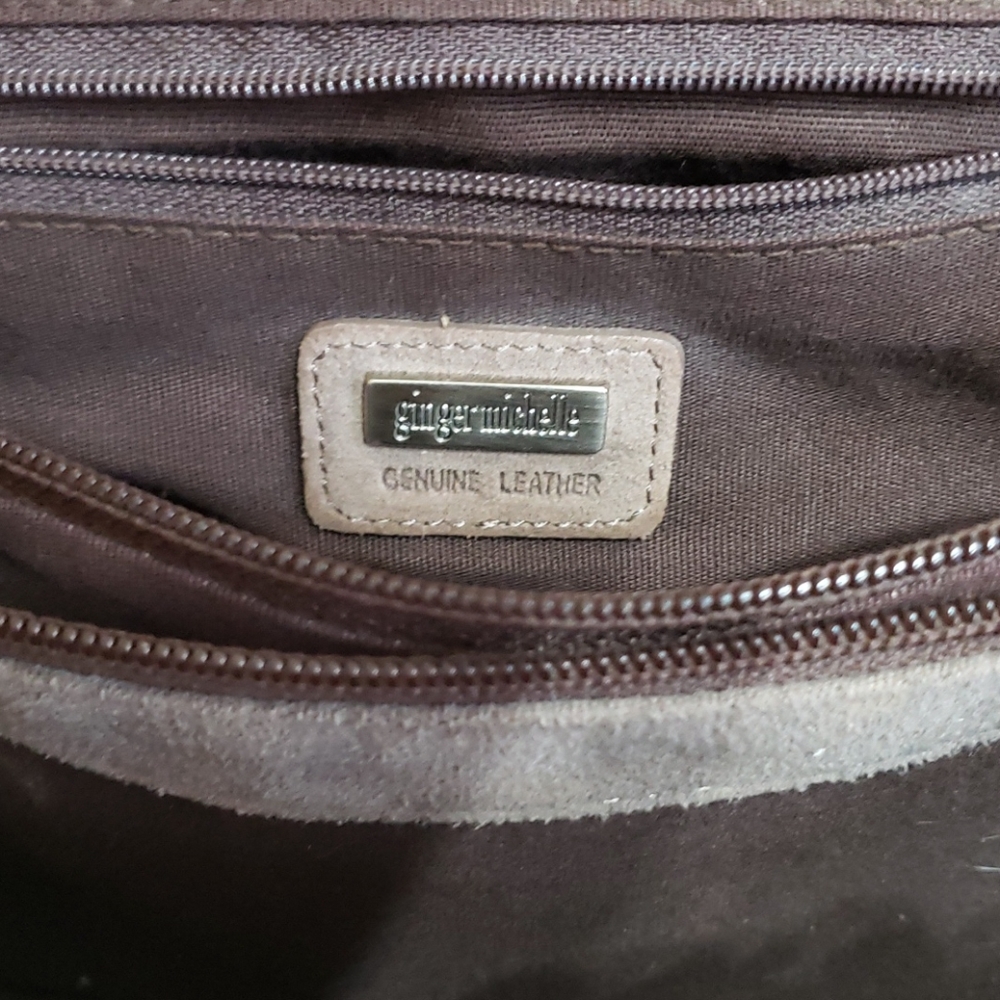 Ginger Michelle mushroom suede purse - Picture 3 of 4